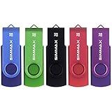 SIMMAX Memorias USB 5 Piezas 32GB USB 2.0 Stick Giratoria Flash Drive Pendrives...