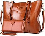 Bolsos de Mujer Bolso Bandolera Tote Grande De Hombro Bolsos PU Cuero Bolsos Billetera...