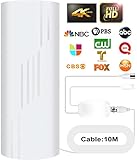 2023 Antena TV Interior Potente,Amplificador de Señal de Canal HD 1080p 4K,Rango de...