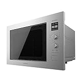 Cecotec Microondas Encrastable Digital de 25 Litros con Grill GrandHeat 2550 Built-In...