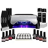 Lampara LED 48W - Set Completo Secador de Uñas Gel Manicura y Pedicura - Kit Edition Ruby...