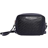 DON ALGODON Paris Para, Bolso Bandolera De Mujer, Negro, 21 Ancho X 8 Fondo X 15 Alto Cm