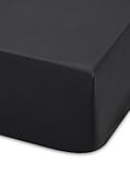 Abecé 20001 Lisa Bajera Ajustable, 50% Algodon y 50% Poliéster, Negro, Cama 120 (120 x...
