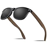 KITHDIA Gafas De Sol De Madera Polarizadas Mujer Hombres Protección Contra Rayos...