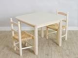 Pack Ahorro: Mesa y 2 sillas Infantil. Tamaño Mesa: Tablero 60x60cm. Altura 46,5cm /...