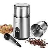 Aigostar Molinillo de café eléctrico, Molinillo de café multifuncional 200W Molinillo...