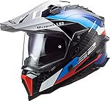 LS2 Casco Motocross MX701 C Explorer Frontier, Negro/Azul, XS, Adultos Unisex, S
