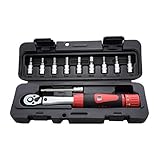 Llave Dinamométrica para Bici Weytoll 1/4 2-24Nm Llave de Torque con 10 Accesorios