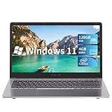 SGIN Ordenador Portátil Windows 11, 15.6 Pulgadas 4GB DDR4 128GB SSD(1TB Expandible),...