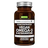 Pure & Essential Omega-3 Vegano, 1344 mg de Aceite de Algas (DHA + EPA 600 mg) y...