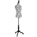 TecTake Maniquí de sastres costureras torso femenina | ajuste en altura: 133 – 168cm |...