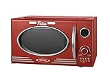 Team Kalorik Microondas Retro 25 Litros con Pantalla LED, 900-1000 W, Metal/Vidrio, Crema,...