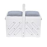 Prym Costurero de madera M blanco con tela Tejido, medium