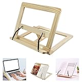 PERFETSELL Atril de Madera para Libros Soporte para Libros Atril Plegable Estudio Atril...