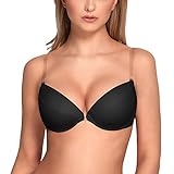 Vivisence Eve 1012 Sujetador Push-Up con Tirantes Y Espalda De Silicona para Mujeres Liso...