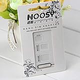 Adaptador de Tarjeta SIM Noosy (Nano/MicroSim) Blanco + Abridor Sim