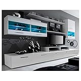 Skraut Home - Mueble para Salón - 194 x 250 x 42 cm - Sistema de Iluminación LED -...