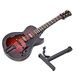 Modelo de Guitarra en Miniatura con Soporte Y Estuche Réplica de Guitarra en Miniatura...