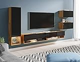 Conjunto de Muebles de salón Amadeo, iluminación LED Opcional, Juego de Muebles de...