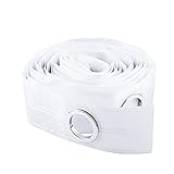 INCREWAY Cinta de cortina, 10 m (10.9 yardas) Cinta con ojales para cortinas perforadas,...