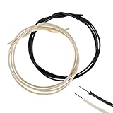 Alnicov Alambre de guitarra preestañado de 3.3 pies, 22 AWG -22 ga cubierto de tela,...