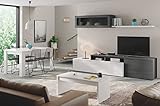 Pack Muebles salón Lexus Completo Color Blanco y Ceniza Estilo Moderno (Mueble Modular +...