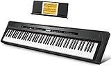 Donner Piano Digital Eléctrico con Teclado de 88 Teclas Full Contrapesadas de Tamaño...