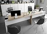 Pack Muebles despacho Completo Moderno 2 mesas Escritorio con Buck 5 armarios Color Blanco...