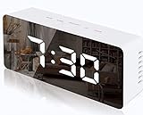 Lambony Reloj Despertador con Espejo Digital con Pantalla LED de Temperatura, Tiempo de...