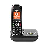 Gigaset E720A Teléfono DECT/analógico Negro Identificador de Llamadas E720A, Teléfono...