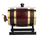 Barril de vino de roble 1.5L,Barril de whisky,Dispensador de barril,para vino fino Brandy...