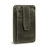 Otto Angelino Cartera de Hombre Minimalista con Cierre de Broche - Anti-RFID - Delgada, de...