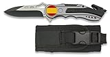 Albainox 19627GR1018 - Navaja seguridad ESPAÑA, Mango de aluminio, Hoja sin sierra de 6.5...