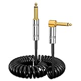 IUKUS Cable de guitarra de 10 pies, cable de amplificador de guitarra eléctrica, ángulo...