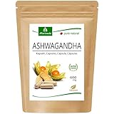 Ashwagandha cápsulas 600 mg o tabletas 1000 mg - producto natural puro - baya durmiente,...