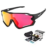 KAPVOE Gafas de Ciclismo Polarizadas con 5 Lentes Intercambiables para Hombres Mujeres...