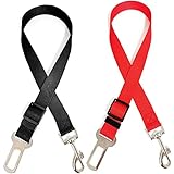 Cinturón de Seguridad de Coche para Perro 2 Unidades, Anclaje Universal, Ajustable para...