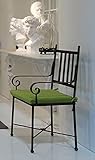 Casa Padrino Silla de jardín Art Nouveau de Lujo con reposabrazos y cojin de Asiento...