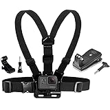 YHTSPORT Correa de arnés de montaje en pecho compatible con GoPro y montaje de correa de...
