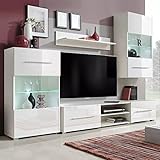 Juego de Muebles de salón 5 Piezas con iluminación LED, Yumeng Mueble TV Salon, Comedor...
