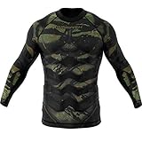 SMMASH Rashguard para Hombre con Manga Larga, Camisetas Deporte para MMA, Mallas Deporte...
