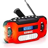 Duronic Apex Radio Am FM Portátil Pequeña Recargable Linterna |Carga Solar USB o...