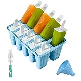 Moldes para Helados de Silicona, Reutilizable Molde para Hacer paletas para Hacer Helados,...