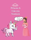 Princess & Unicorn Notebook You're my BFF!: Unicorn Journal, Cute Notebook, Diary for...