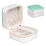 Caja organizadora de joyas cuadrada Caja de joyería de anillo de boda Pulsera de...