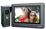 Eura Black VDP-45A3 Alpha-Videoportero (4 Cables, Color de 7'), Negro, 1 Monitor