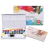 Juego de Acuarelas Profesionales 36 Colores Kit Acuarelas Niños y Adultos para Pintura...
