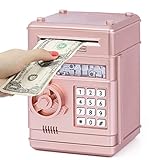 Highttoy Hucha Electrónica Niñas 3-12 Años, Hucha Cajero Automatico Caja Fuerte Niños...