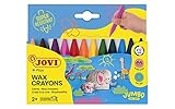 Jovi - Ceras triangulares Triwax, estuche de 12 unidades, multicolor, super resistentes,...