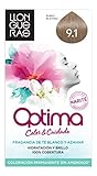 Llongueras Optima Tinte de Cabello Permanente sin Amoniaco Tono #9.1 Rubio Muy Claro...